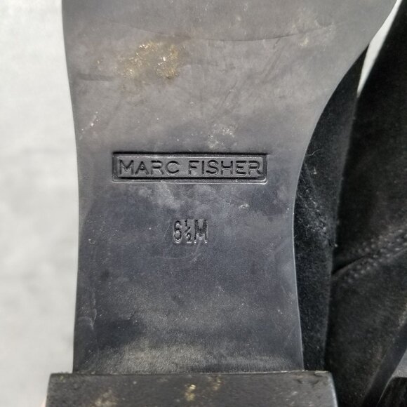 Marc Fisher Shoes Womens Size 6.5 Black Suede Yale Chelsea Ankle Boots *Read* - Picture 10 of 10